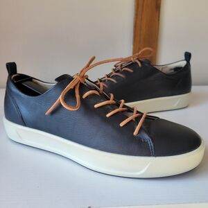 Ecco Black Leather Sneakers Size 9